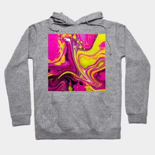 Lime Green and Pink Flow Art Hoodie